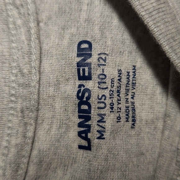 Land's End Gray T-Shirt M/M  10/12yrs - Picture 5 of 9